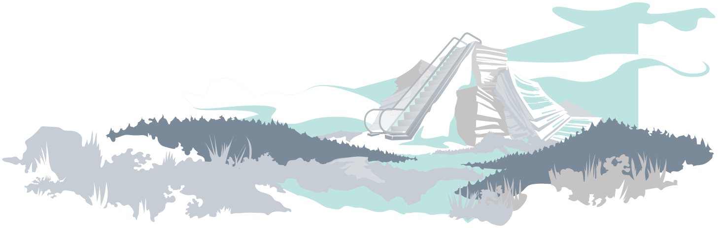 Cropped illustration of steel beams